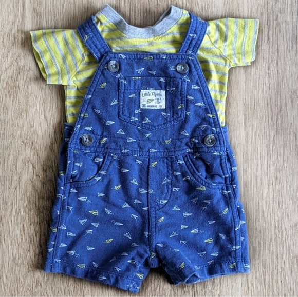 3-6 months Shortalls & Shirt - Picture 1 of 1